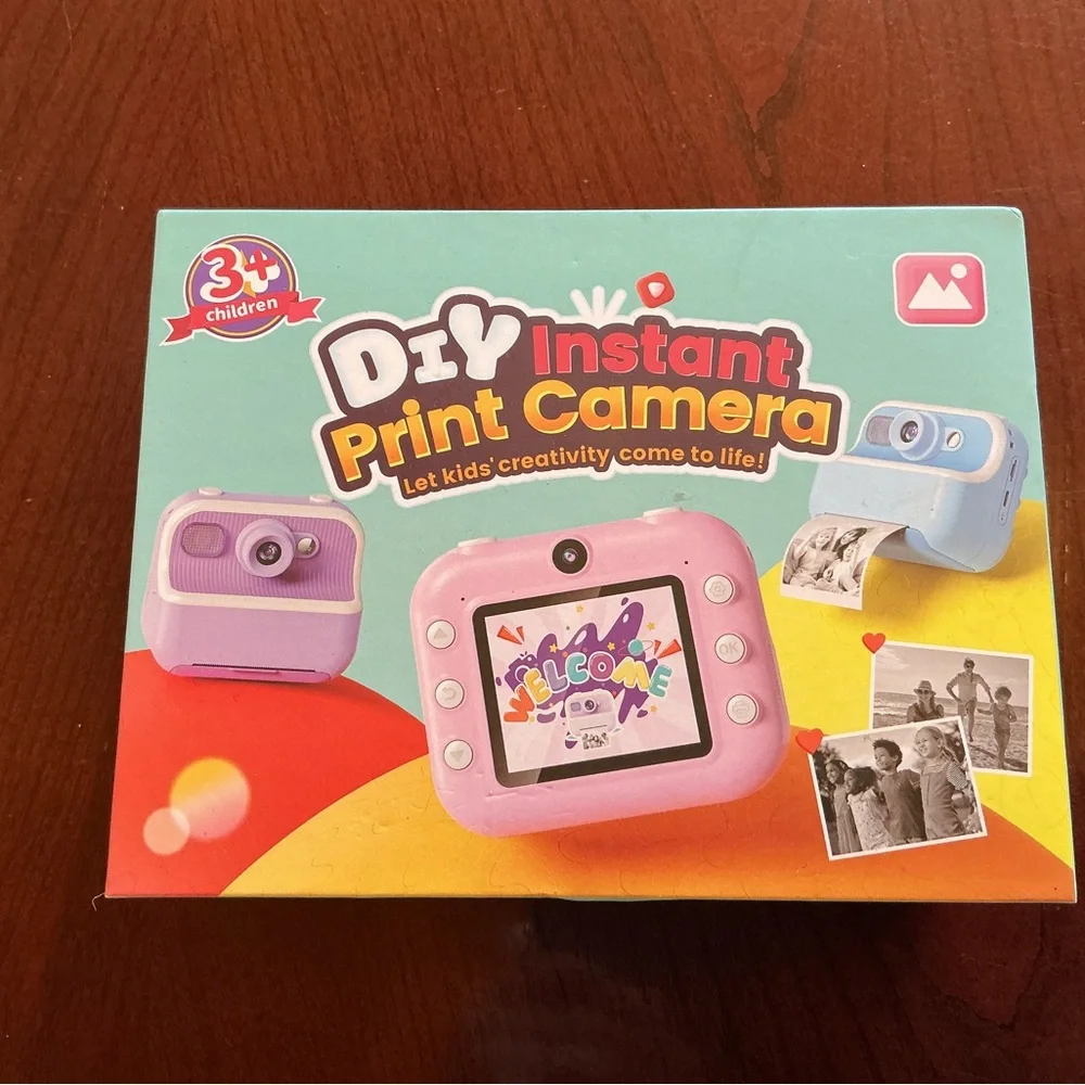 DIY Pink Instant Print Digital Camera